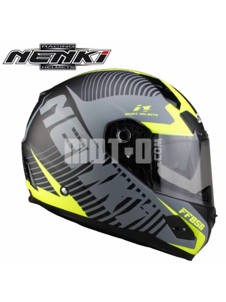 Шлем (Интеграл) NENKI FF-856 MATTE GREY YELLOW