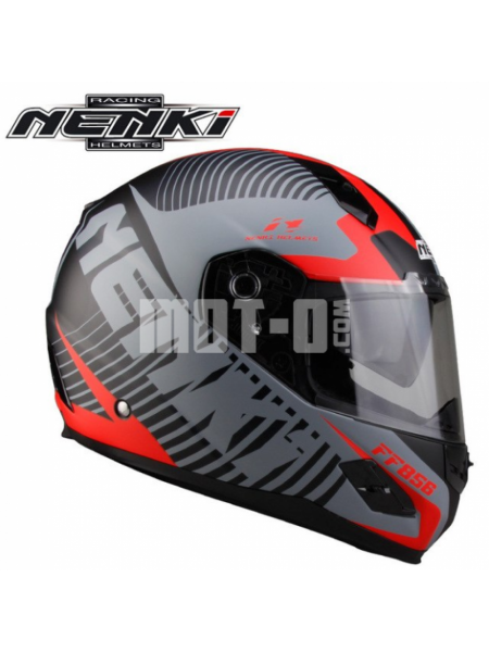 Шлем (Интеграл) NENKI FF-856 MATTE GREY RED