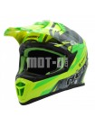 Шлем NENKI MX-316, Кросс, Green Yellow Grey