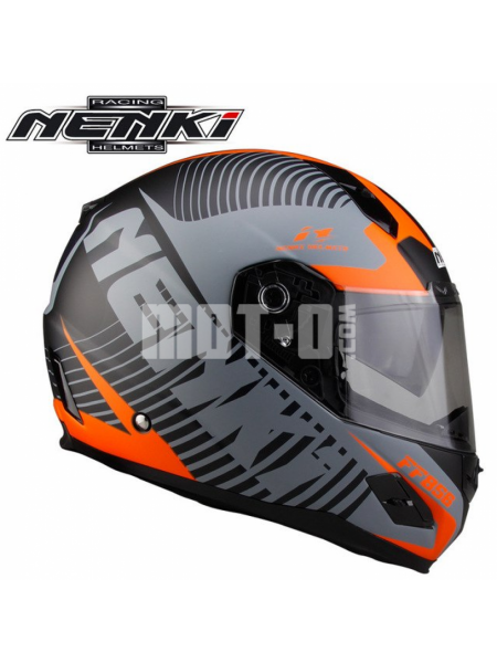 Шлем (Интеграл) NENKI FF-856 MATTE GREY ORANGE